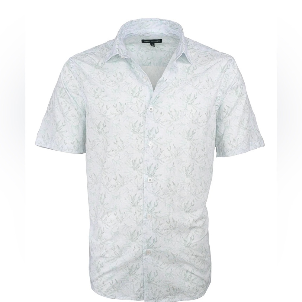 S Robert Barakett leaf button down